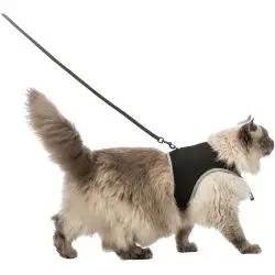 Soft sele med line til katte XL 36-54 cm 1,20 cm - Liner,seler og halsbånd